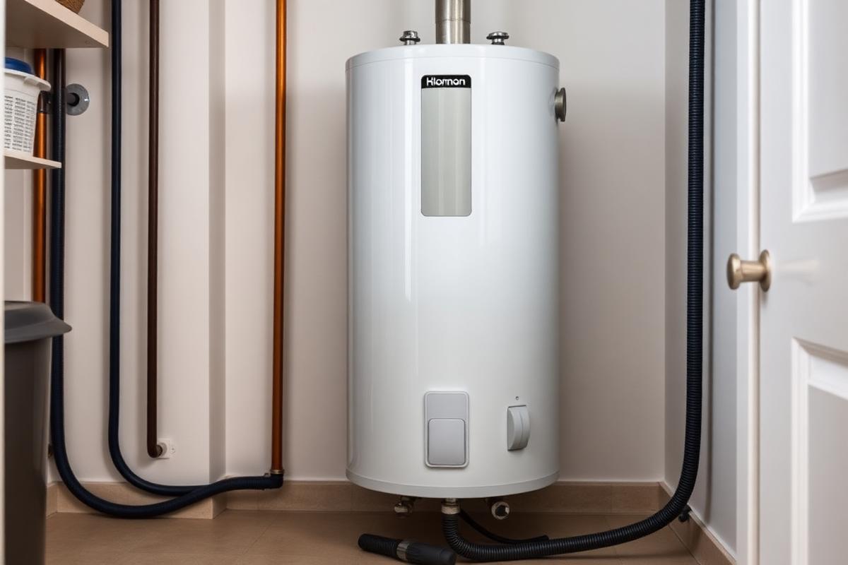 Residential water heater ready for a professional flush